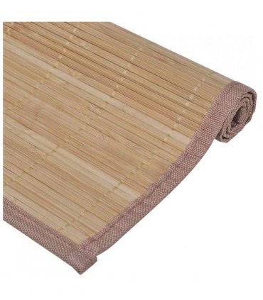 6 Bamboo Placemats 30 x 45 cm Brown