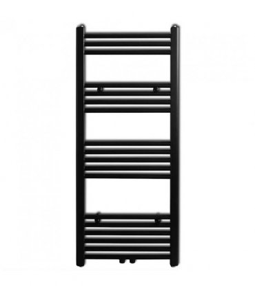 Black Bathroom Central Heating Towel Rail Radiator 500x1160mm — Size: 500 x 1160 mm, Model: straight
