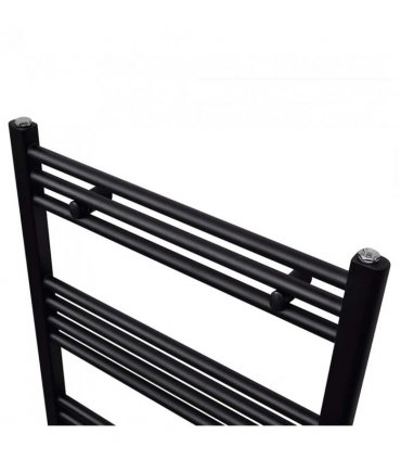 Black Bathroom Central Heating Towel Rail Radiator 500x1160mm — Size: 500 x 1160 mm, Model: straight