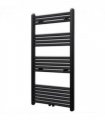 Black Bathroom Central Heating Towel Rail Radiator Straight 600x1160mm — Size: 600 x 1160 mm