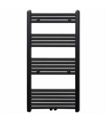 Black Bathroom Central Heating Towel Rail Radiator Straight 600x1160mm — Size: 600 x 1160 mm