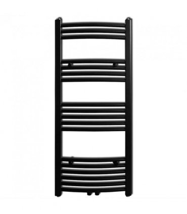 Black Bathroom Central Heating Towel Rail Radiator Curve 500x1160mm — Size: 500 x 1160 mm, Model: curved