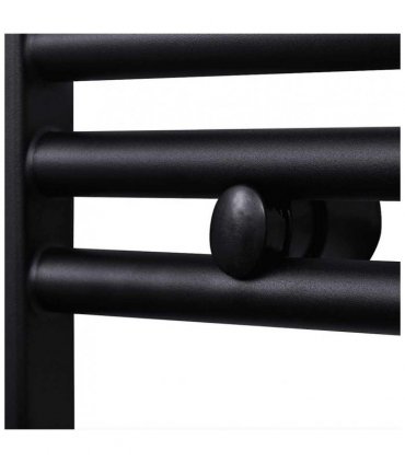 Black Bathroom Central Heating Towel Rail Radiator Curve 500x1160mm — Size: 500 x 1160 mm, Model: curved