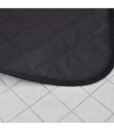 Double-sided Quilted Bedspread Black/White 170 x 210 cm — Colour: black and white