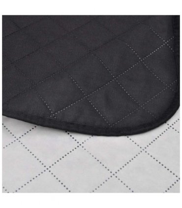 Double-sided Quilted Bedspread Black/White 220 x 240 cm — Colour: black and white