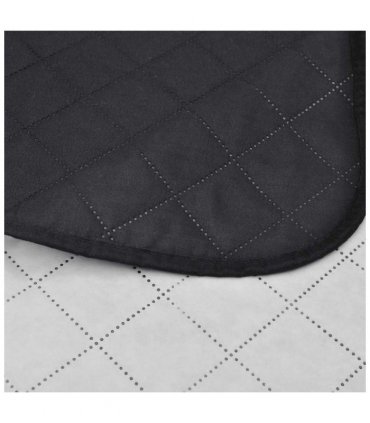 Double-sided Quilted Bedspread Black/White 230 x 260 cm — Colour: black and white