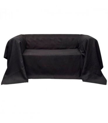 Micro-suede Couch Slipcover Anthracite 140 x 210 cm