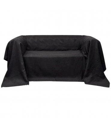 Micro-suede Couch Slipcover Anthracite 210 x 280 cm