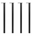4 Height Adjustable Table Legs Black 1100 mm