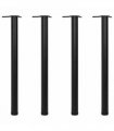 4 Height Adjustable Table Legs Black 870 mm