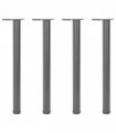 4 Height Adjustable Table Legs Black 710 mm