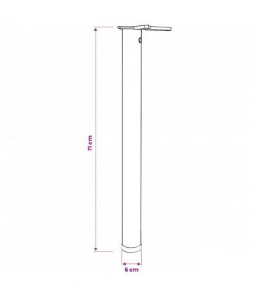 4 Height Adjustable Table Legs Brushed Nickel 710 mm