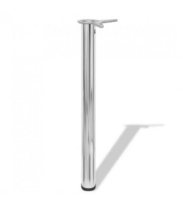 4 Height Adjustable Table Legs Chrome 710 mm