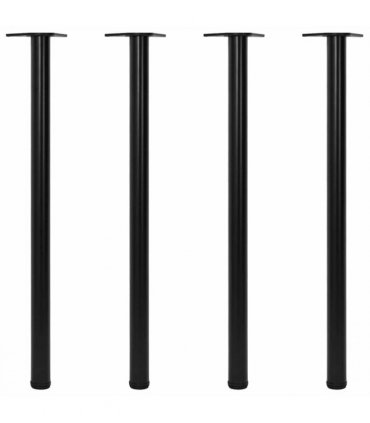 4 Height Adjustable Table Legs Black 1100 mm — V0671929984