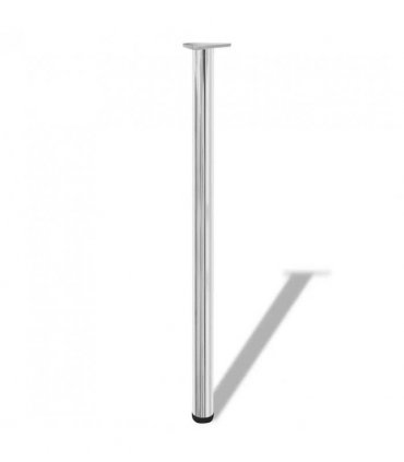4 Height Adjustable Table Legs Chrome 1100 mm