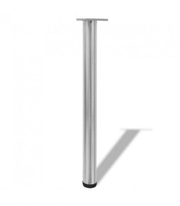 4 Height Adjustable Table Legs Brushed Nickel 710 mm — V0671929989