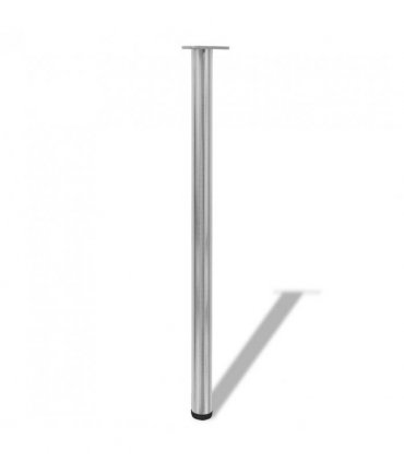 4 Height Adjustable Table Legs Brushed Nickel 1100 mm — V0671929990