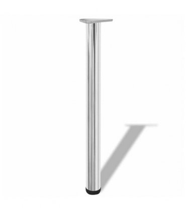 4 Height Adjustable Table Legs Chrome 710 mm — V0671929991