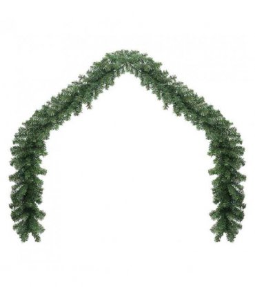 vidaXL Christmas Garland with 600 LEDs 2 pcs Green PVC — Size: 40 m, Model: with leds