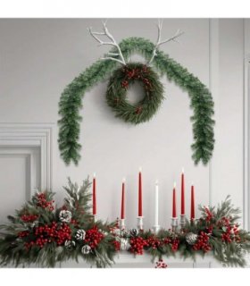 vidaXL Christmas Garland PVC 20 m — Model: without led