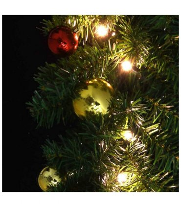 vidaXL Christmas Garland Decorated with Baubles and LED Lights 20 m — Model: with baubles & leds