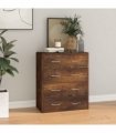 vidaXL Sideboard with 4 Drawers 60x30.5x71 cm Smoked Oak