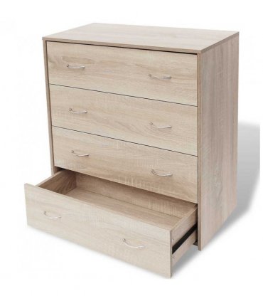 vidaXL Sideboard with 4 Drawers 60x30.5x71 cm Oak Colour