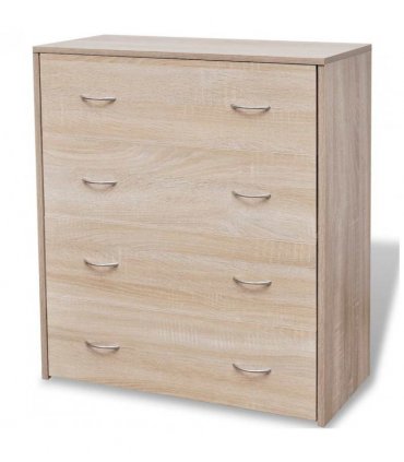vidaXL Sideboard with 4 Drawers 60x30.5x71 cm Oak Colour