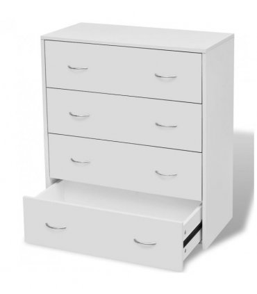vidaXL Sideboard with 4 Drawers 60x30.5x71 cm White