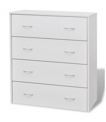 vidaXL Sideboard with 4 Drawers 60x30.5x71 cm White