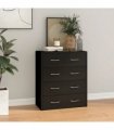 vidaXL Sideboard with 4 Drawers 60x30.5x71 cm Black