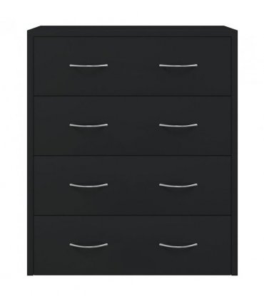 vidaXL Sideboard with 4 Drawers 60x30.5x71 cm Black