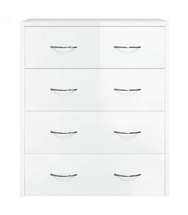 vidaXL Sideboard with 4 Drawers 60x30.5x71 cm High Gloss White