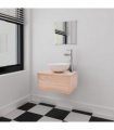 vidaXL Bathroom Cabinet | Beige | Engineered wood | Compact |  Minimalistic — Size: 40 x 34 x 20 cm