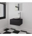 vidaXL Bathroom Cabinet | Black and White | Engineered wood, Ceramic | Compact — Size: 40 x 34 x 20 cm