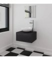 vidaXL Four Piece Bathroom Furniture Set with Basin with Tap Black — Model: model 1