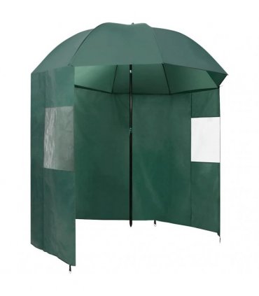 vidaXL Fishing Umbrella Green 220x185 cm — Size: 220 x 185 cm