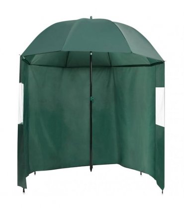 vidaXL Fishing Umbrella Green 220x185 cm — Size: 220 x 185 cm