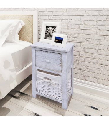 vidaXL Bedside Cabinets 2 pcs Wood White