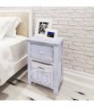 vidaXL Bedside Cabinets 2 pcs Wood White