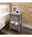 vidaXL Bedside Cabinets 2 pcs Wood Brown