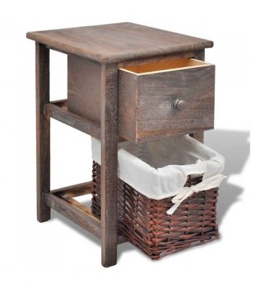 vidaXL Bedside Cabinets 2 pcs Wood Brown