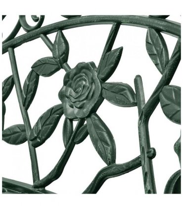 vidaXL Garden Bench | Green | Cast aluminium, Cast iron | 100 cm | Durable