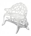 vidaXL Garden Bench | White | Cast Aluminium and Cast Iron | 100 cm | Durable