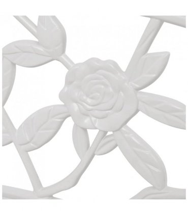 vidaXL Garden Bench | White | Cast Aluminium and Cast Iron | 100 cm | Durable