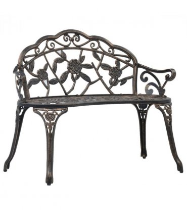 vidaXL Bistro Bench | Bronze | Cast Aluminium, Cast Iron | Medium | Sturdy