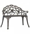 vidaXL Bistro Bench | Bronze | Cast Aluminium, Cast Iron | Medium | Sturdy