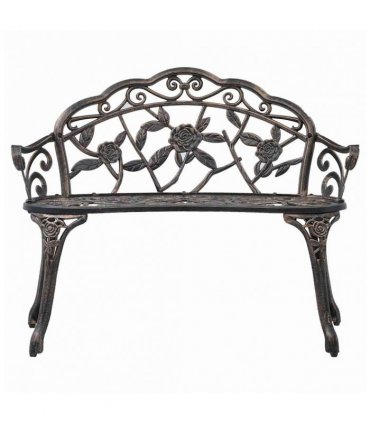 vidaXL Bistro Bench | Bronze | Cast Aluminium, Cast Iron | Medium | Sturdy