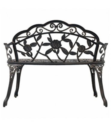vidaXL Bistro Bench | Bronze | Cast Aluminium, Cast Iron | Medium | Sturdy