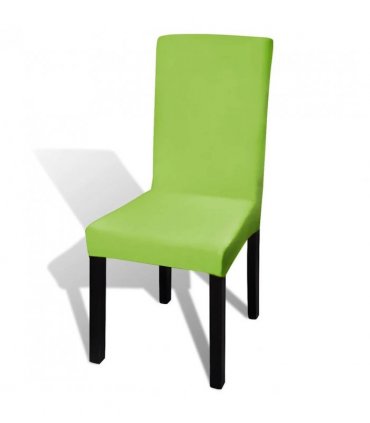vidaXL Straight Stretchable Chair Cover 4 pcs Green